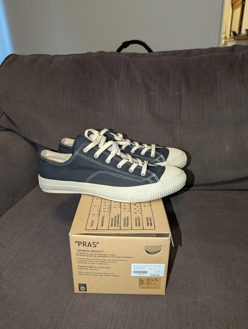 Made In Japan PRAS Men's Low-Top Canvas Sneakers